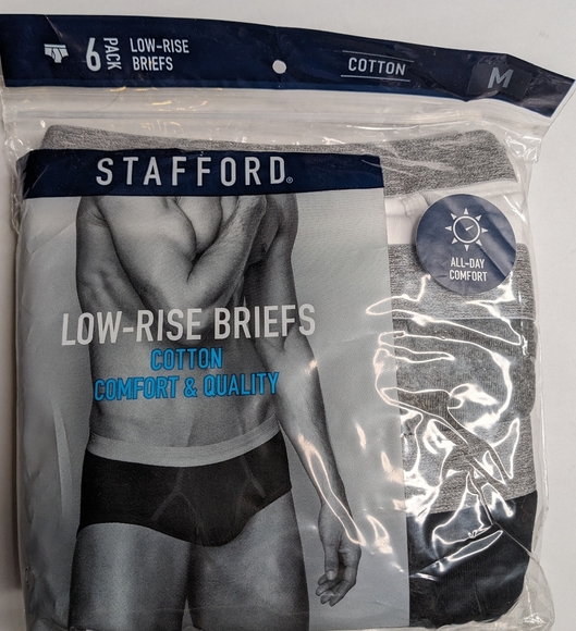 Stafford low-rise briefs 6 pack NWT Medium - Picture 2 of 3